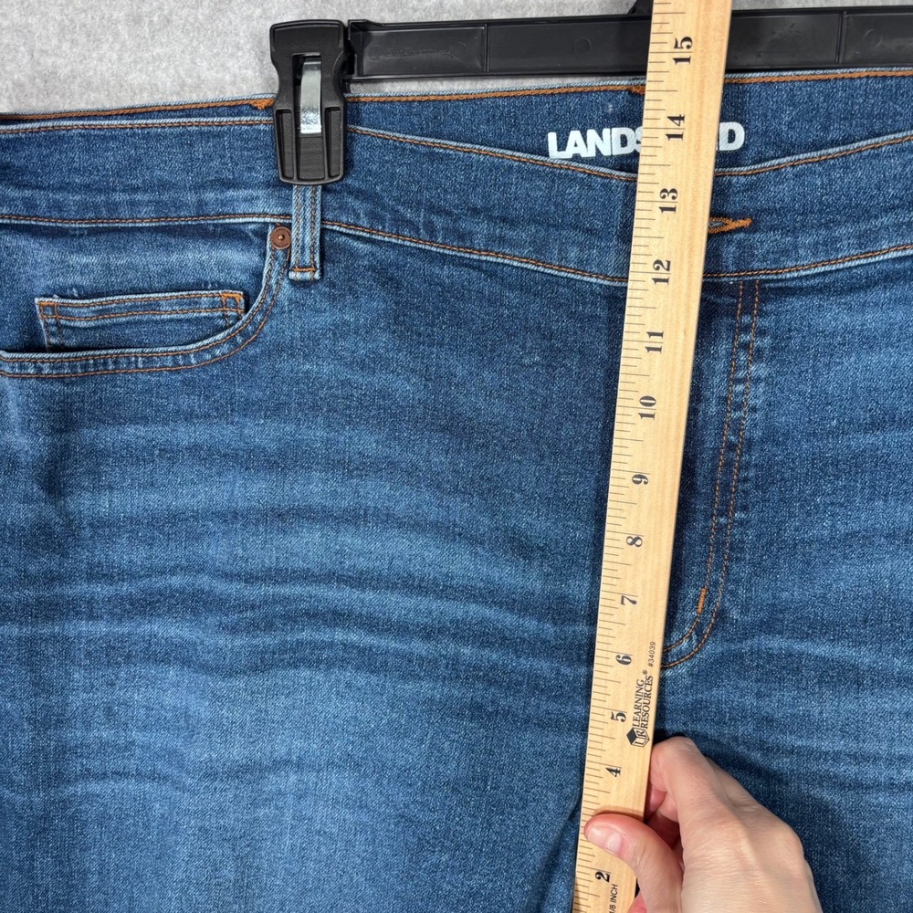 Lands End Kick Flare Cropped Jeans Size 26W High Rise Stretch Capri‎ Comfort - Picture 5 of 11